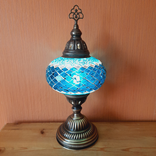 Tischlampe Morgenland, 3er, türkis petrol