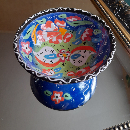 Keramikschale blau,12 cm
