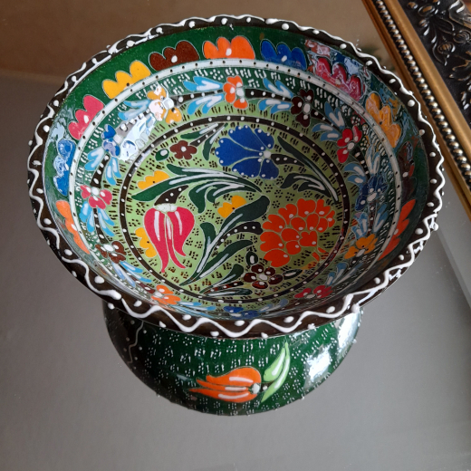 Keramikschale dunkelgrün, 16 cm