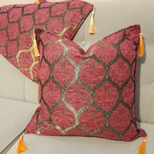 Orientalische Kissenhülle, 1 Stück,  rose gold
