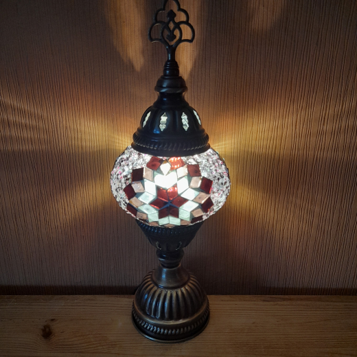 Tischlampe Morgenland, 1er, lila flieder rose