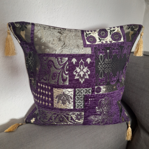 Orientalische Kissenhülle, 1 Stück, lila