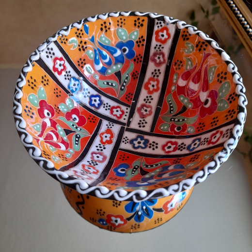 Keramikschale orange, 12 cm