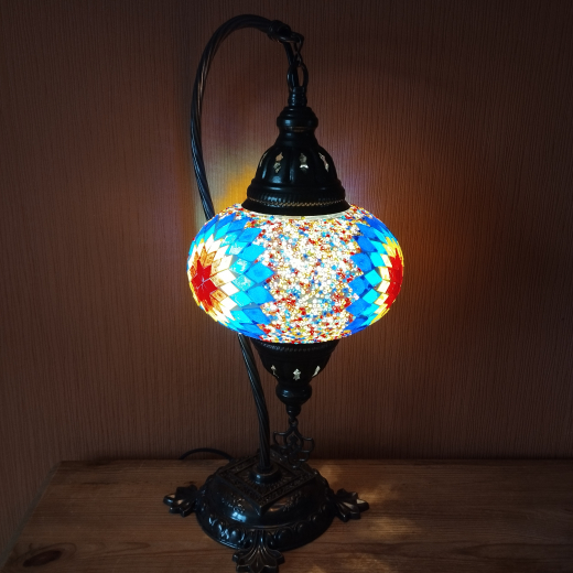 Tischlampe Schwan Aylin, 3er, bunt rot orange gelb