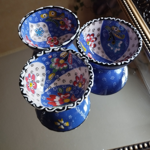 Keramikschale oriental, 3erSet, blau1