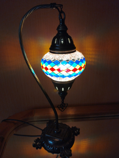 Tischlampe Schwan Aylin, 2er, rosa bunt