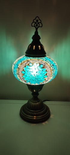 Tischlampe Morgenland, 3er, türkis