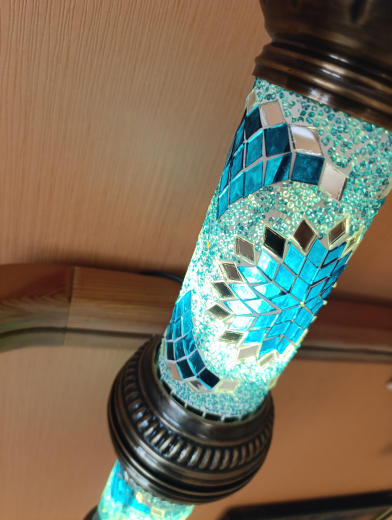 Mosaiksäule, petrol
