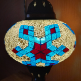 Tischlampe Schwan Aylin, 3er, weiss blau