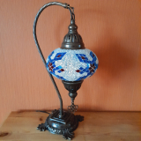 Tischlampe Schwan Aylin, 3er, weiss blau