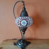 Tischlampe Schwan Aylin, 3er, rot rose