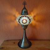 Tischlampe oriental Galata golden braun