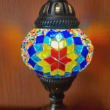 Tischlampe Morgenland, 1er, bunt roter Stern