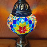 Tischlampe Morgenland, 1er, bunt roter Stern