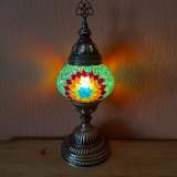 Tischlampe Morgenland, 2er, hellgrün bunt