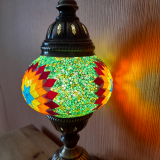 Tischlampe Morgenland, 2er, hellgrün bunt