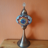 Tischlampe oriental Galata hellblau bunt