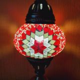 Tischlampe Morgenland, 2er, rot weiss