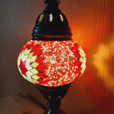 Tischlampe Morgenland, 2er, rot weiss