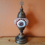 Tischlampe Morgenland, 2er, rot weiss