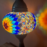 Tischlampe oriental Galata blau kunterbunt