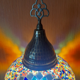 Tischlampe oriental Galata blau kunterbunt