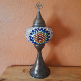 Tischlampe oriental Galata blau kunterbunt