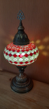 Tischlampe Morgenland, 3er, rot weiss gestreift