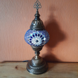 Tischlampe Morgenland, 2er, königsblau weiss