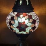 Tischlampe Morgenland, 1er, lila flieder rose