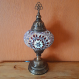 Tischlampe Morgenland, 3er, weißer Stern rot bunt