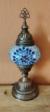 Tischlampe Morgenland, 2er, blau weiss Stern