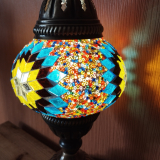 Tischlampe Morgenland, 2er, gelb türkis