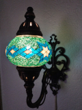 Orientalische Wandlampe, 2er, petrol
