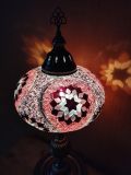 Orientalische Tischlampe XXL, 55 cm hoch, rose lila flieder