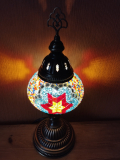 Tischlampe Morgenland, 2er, gelb roter Stern türkis bunt