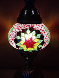 Tischlampe Morgenland, 2er, rosa bunt, roter Stern