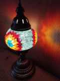 Tischlampe Morgenland, 2er, türkis bunt