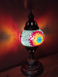 Tischlampe Morgenland, 2er, türkis bunt