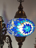 Orientalische Wandlampe, 3er, blau weiss