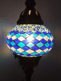 Orientalische Wandlampe, 2er, blau gestreift