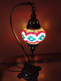 Tischlampe Schwan Aylin, 2er, Rautenmuster
