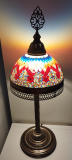Tiffany-Style Mosaiklampe, 65 cm hoch, rot bunt