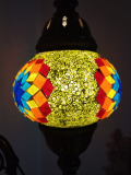 Orientalische Wandlampe, 2er, grün gelb bunt