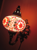 Orientalische Wandlampe, 3er, rot weiss