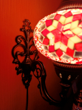 Orientalische Wandlampe, 3er, rot weiss