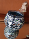 Teelichtglas Dilara grün blau