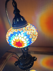 Tischlampe Schwan Aylin, 3er, orange gelber Stern