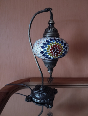 Tischlampe Schwan Aylin, 3er, orange gelber Stern