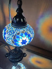 Tischlampe Schwan Aylin, 3er, Meeresbrise